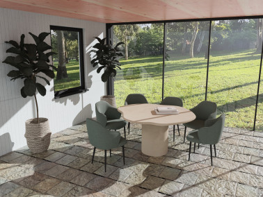 Betonlooktafel Wolk Rond RK  Outdoor